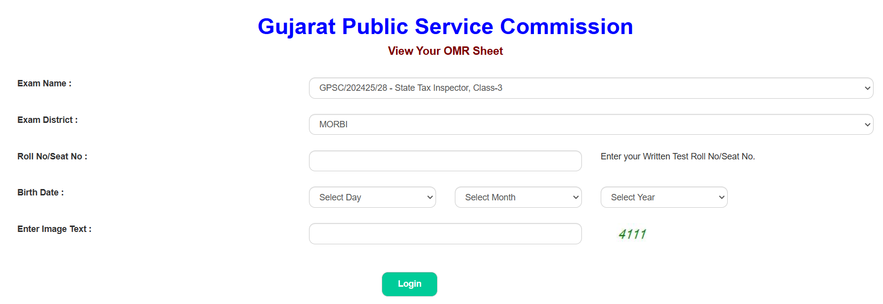 gpsc state tax inspector question paper and omr sheet download 2024.png